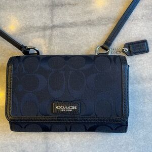 Coach Elegant Black Crossbody Bag/Wallet *** MUST SEE ***